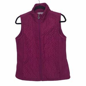 Barrage Magenta Fleece Quilted Vest Medium